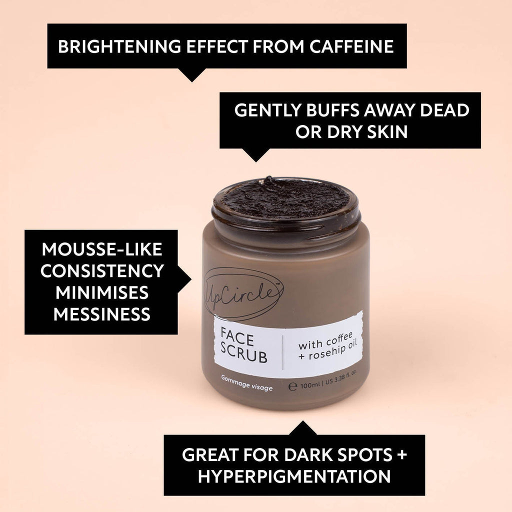 Face Scrub with Coffee + Rosehip Oil